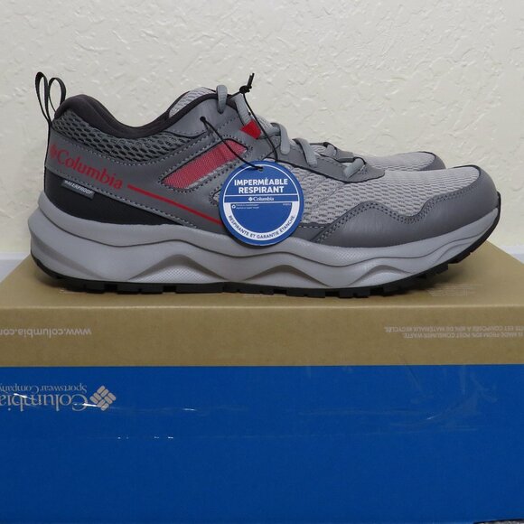 Columbia* Men\'s Plateau Breathable Waterproof Steam Mountain Red Sneaker~‎ 10.5 main image 10
